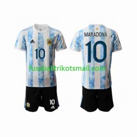 Fußballtrikots Argentinien Maradona 10 Kinder 2020-2021 Kurzarm Heimtrikotsatz kaufen